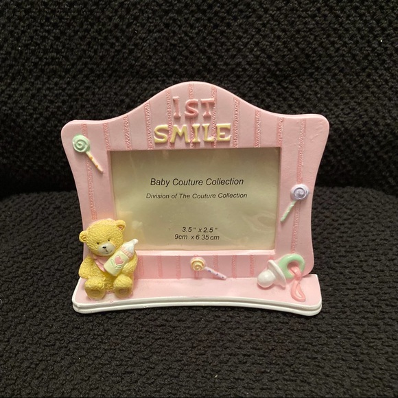 Set of three (3) mini baby picture frames celebrating 1st steps, birthday, smile - Picture 6 of 16